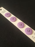 Buttons Plastic Set of 3 or 4 Vintage - Purple or White