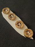 Buttons Plastic Set of 4 Vintage - Bronze-Tone