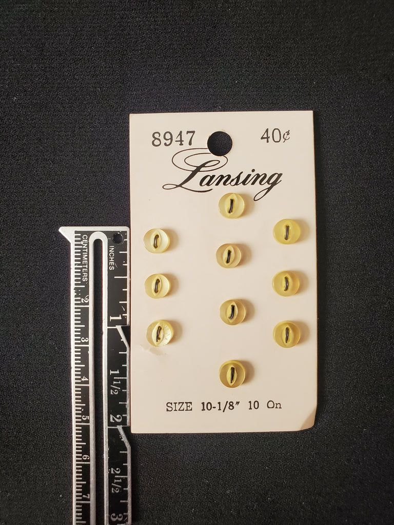 Buttons Plastic Set of 10 Vintage - Pearlescent Yellow – Lucky DeLuxe ...