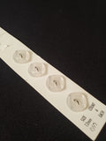 Buttons Plastic Set 4 Vintage - Pearlescent Clear