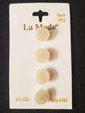 Buttons Plastic Set of 4 Vintage - Pearlescent White