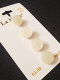 Buttons Plastic Set of 4 Vintage - Pearlescent White
