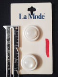Buttons Plastic Set of 2 Vintage - Pearlescent Domes