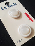 Buttons Plastic Set of 2 Vintage - Pearlescent Domes