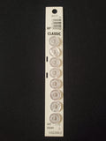 Buttons Plastic Set 8 Vintage - Pearlescent Bright White