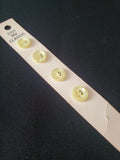 Buttons Plastic Set 4 Vintage - Pearlescent Pale Yellow