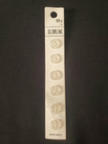 Buttons Plastic Set of 6 Vintage - Pearlescent Clear