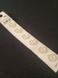 Buttons Plastic Set of 6 Vintage - Pearlescent Clear