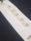 Buttons Plastic Set 5 Vintage - Pearlescent White
