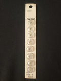 Buttons Plastic Set 8 Vintage - Pearlescent White