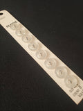 Buttons Plastic Set 8 Vintage - Pearlescent White