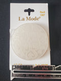 Buttons Plastic Vintage - Large Pearlescent White with Filigree Etching