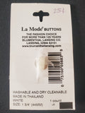 Buttons Plastic Vintage - Large Pearlescent White with Filigree Etching
