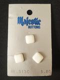 Buttons Plastic Set 3 Vintage - White Squares