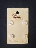Buttons Plastic Set 4 Vintage - Pearlescent White