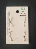 Buttons Plastic Set 4 Vintage - Pearlescent White