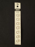 Buttons Plastic Set 7 Vintage - Pearlescent White with Marquise Center