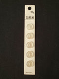 Buttons Plastic Set of 5 - Pearlecent White