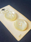 Buttons Plastic Set of 2 Vintage - Pearlescent Faux Shell