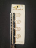 Buttons Plastic Set 4 Vintage - Pearlescent White