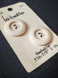 Buttons Plastic Set 2 Vintage - White