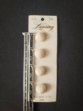 Buttons Plastic Set of 4 Vintage - Matte White Domes