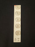 Buttons Plastic Set 5 Vintage - Pearlescent Clear