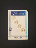 Buttons Shell Set 4 Vintage - Pearlescent White