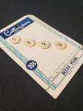 Buttons Shell Set 4 Vintage - Pearlescent White