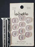 Buttons Plastic Set 10 Vintage - Pearlescent White