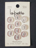 Buttons Plastic Set 10 Vintage - Pearlescent White