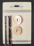Buttons Shell Set 2 Vintage - Pearlescent White