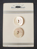 Buttons Shell Set 2 Vintage - Pearlescent White