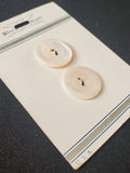 Buttons Shell Set 2 Vintage - Pearlescent White