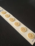 Buttons Plastic Set of 5 - Matte Beige