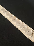 Buttons Plastic Set 8 Vintage - Pearlescent Semi-Transparent White