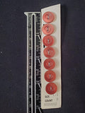 Buttons Plastic Set 7 Vintage - Pearlescent Brown