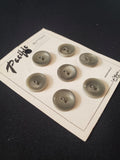 Buttons Plastic Set 7 Vintage - Ombre Sage Green