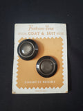Buttons Plastic Set of 2 Vintage - Ombre Charcoal Gray
