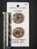 Buttons Coconut Set 2 Vintage - Brown/Beige