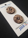Buttons Coconut Set 2 Vintage - Brown/Beige