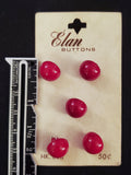 Buttons Plastic Set of 5 or 6 Vintage - Aqua, Red or Blue