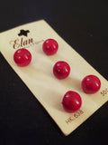 Buttons Plastic Set of 5 or 6 Vintage - Aqua, Red or Blue