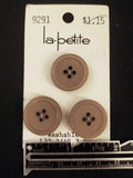Buttons Plastic Set 3 Vintage - Beige