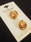 Buttons Metal Set of 2 Vintage - Gold-Tone Knots