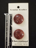 Buttons Woven Leather Set 2 Vintage - Brown