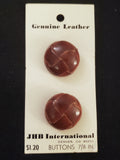 Buttons Woven Leather Set 2 Vintage - Brown