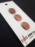 Buttons Wood Set 3 Vintage - Brown/Beige