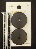 Buttons Plastic Set of 2 - Matte Black