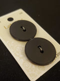 Buttons Plastic Set of 2 - Matte Black